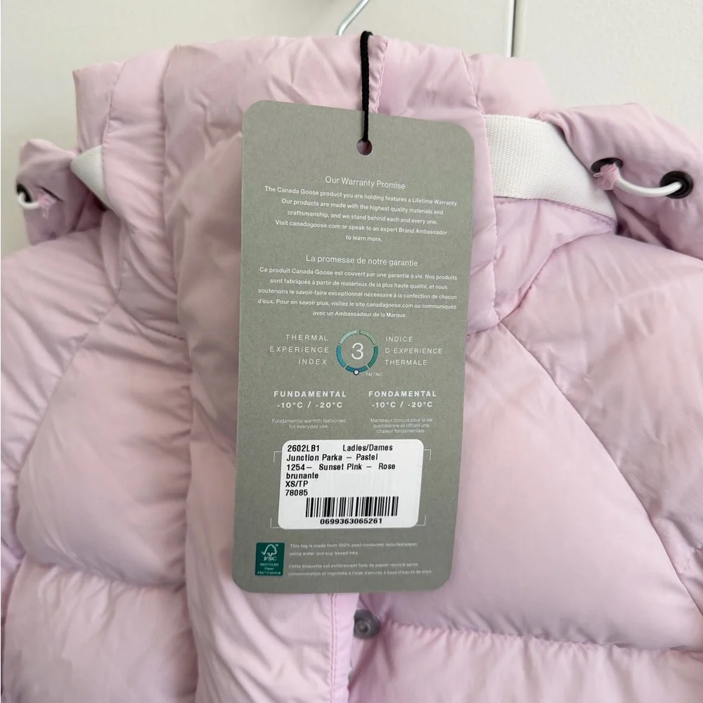 Authentic Canada Goose Junction Parka Pastel Sunset Pink - Rose - Picture 3 of 6